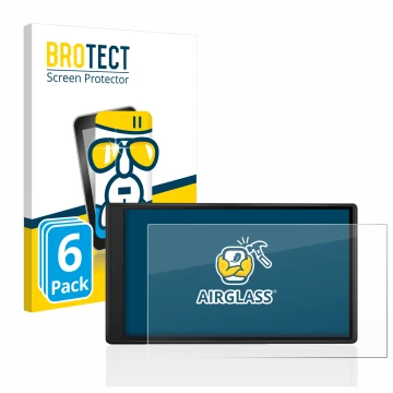 Parte frontale di una confezione del prodotto con il logo del marchio BROTECT. Accanto è raffigurato il dispositivo Garmin Dri