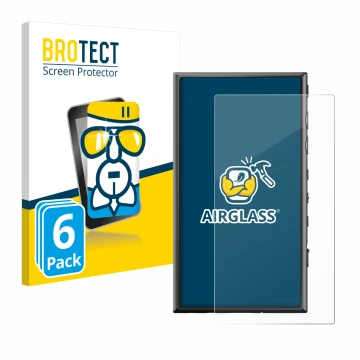 Parte frontale di una confezione del prodotto con il logo del marchio BROTECT. Accanto è raffigurato il dispositivo Sony Walkm