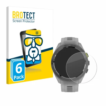 Parte frontale di una confezione del prodotto con il logo del marchio BROTECT. Accanto è raffigurato il dispositivo Garmin App