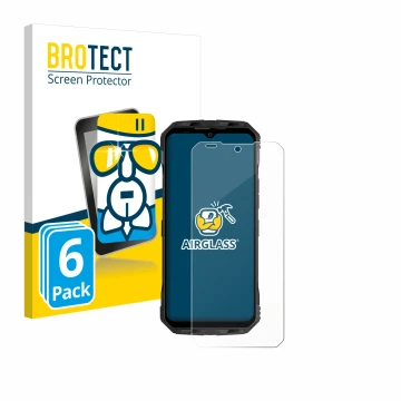 Parte frontale di una confezione del prodotto con il logo del marchio BROTECT. Accanto è raffigurato il dispositivo Doogee V30