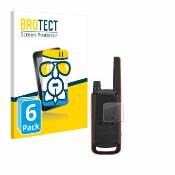 Parte frontale di una confezione del prodotto con il logo del marchio BROTECT. Accanto è raffigurato il dispositivo Motorola T