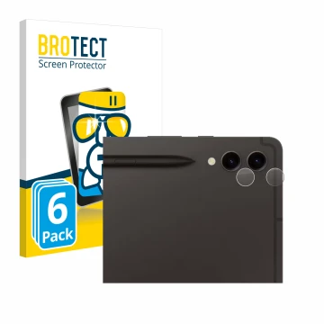 Parte frontale di una confezione del prodotto con il logo del marchio BROTECT. Accanto è raffigurato il dispositivo Samsung Ga