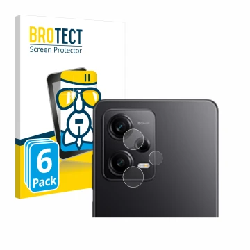 Parte frontale di una confezione del prodotto con il logo del marchio BROTECT. Accanto è raffigurato il dispositivo Xiaomi Red