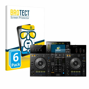 Parte frontale di una confezione del prodotto con il logo del marchio BROTECT. Accanto è raffigurato il dispositivo Pioneer XD
