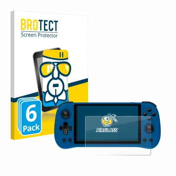 Parte frontale di una confezione del prodotto con il logo del marchio BROTECT. Accanto è raffigurato il dispositivo Powkiddy X