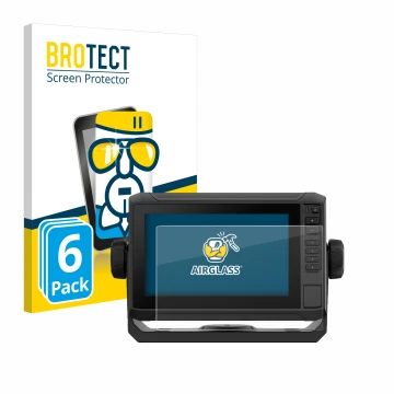 Parte frontale di una confezione del prodotto con il logo del marchio BROTECT. Accanto è raffigurato il dispositivo Garmin ECH