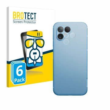 Parte frontale di una confezione del prodotto con il logo del marchio BROTECT. Accanto è raffigurato il dispositivo Fairphone 