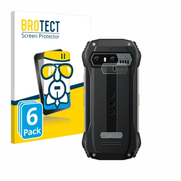 Parte frontale di una confezione del prodotto con il logo del marchio BROTECT. Accanto è raffigurato il dispositivo Blackview 