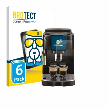 Parte frontale di una confezione del prodotto con il logo del marchio BROTECT. Accanto è raffigurato il dispositivo DeLonghi M