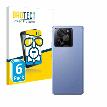 Parte frontale di una confezione del prodotto con il logo del marchio BROTECT. Accanto è raffigurato il dispositivo Xiaomi 13T