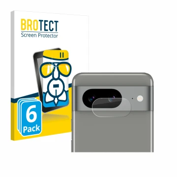 Parte frontale di una confezione del prodotto con il logo del marchio BROTECT. Accanto è raffigurato il dispositivo Google Pix