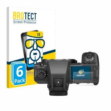 Parte frontale di una confezione del prodotto con il logo del marchio BROTECT. Accanto è raffigurato il dispositivo Fujifilm G