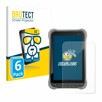 Parte frontale di una confezione del prodotto con il logo del marchio BROTECT. Accanto è raffigurato il dispositivo Juniper Sy