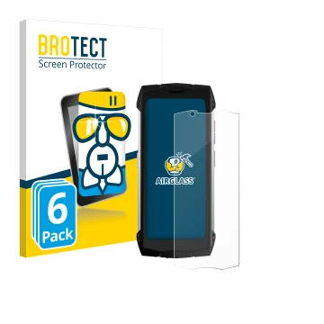 Parte frontale di una confezione del prodotto con il logo del marchio BROTECT. Accanto è raffigurato il dispositivo Doogee S M