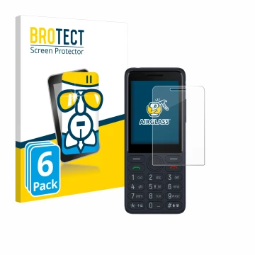 Parte frontale di una confezione del prodotto con il logo del marchio BROTECT. Accanto è raffigurato il dispositivo TCL Onetou