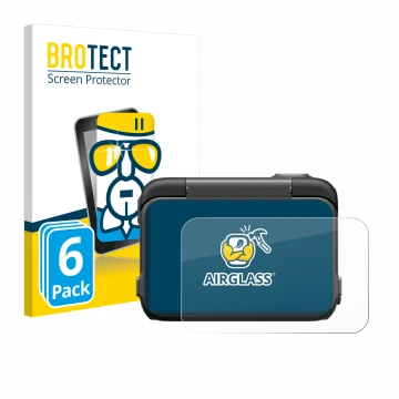 Parte frontale di una confezione del prodotto con il logo del marchio BROTECT. Accanto è raffigurato il dispositivo Insta360 A