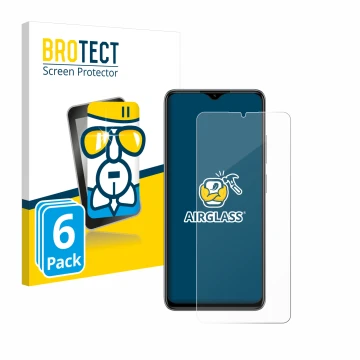 Parte frontale di una confezione del prodotto con il logo del marchio BROTECT. Accanto è raffigurato il dispositivo ZTE Blade 