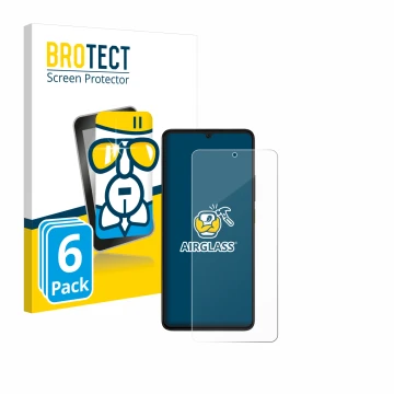 Parte frontale di una confezione del prodotto con il logo del marchio BROTECT. Accanto è raffigurato il dispositivo Xiaomi Poc