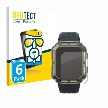 Parte frontale di una confezione del prodotto con il logo del marchio BROTECT. Accanto è raffigurato il dispositivo Blackview 