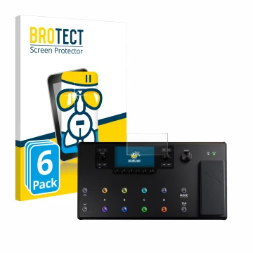 Parte frontale di una confezione del prodotto con il logo del marchio BROTECT. Accanto è raffigurato il dispositivo Line 6 Hel