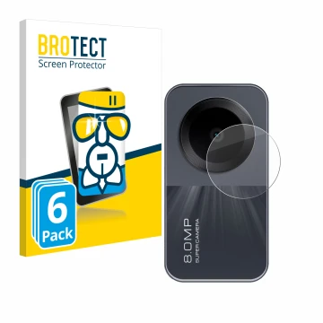 Parte frontale di una confezione del prodotto con il logo del marchio BROTECT. Accanto è raffigurato il dispositivo Xiaomi Red