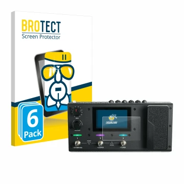 Parte frontale di una confezione del prodotto con il logo del marchio BROTECT. Accanto è raffigurato il dispositivo Headrush M