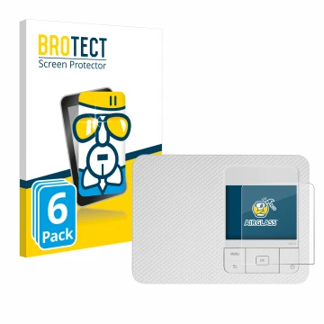 Parte frontale di una confezione del prodotto con il logo del marchio BROTECT. Accanto è raffigurato il dispositivo Canon Selp