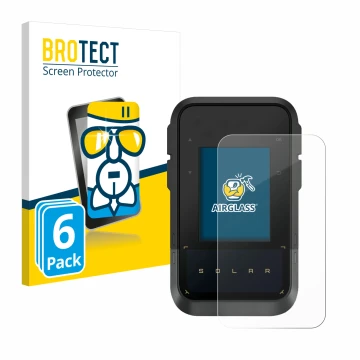 Parte frontale di una confezione del prodotto con il logo del marchio BROTECT. Accanto è raffigurato il dispositivo Garmin eTr