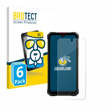 Parte frontale di una confezione del prodotto con il logo del marchio BROTECT. Accanto è raffigurato il dispositivo Hotwav Cyb