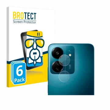 Parte frontale di una confezione del prodotto con il logo del marchio BROTECT. Accanto è raffigurato il dispositivo Xiaomi Red