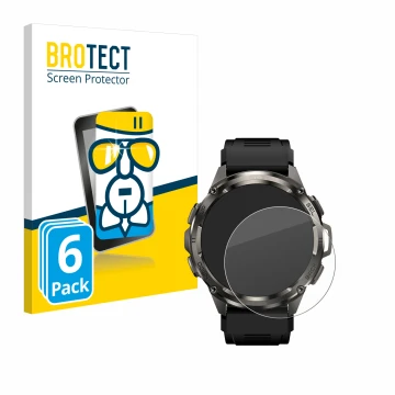 Parte frontale di una confezione del prodotto con il logo del marchio BROTECT. Accanto è raffigurato il dispositivo Kospet Tan