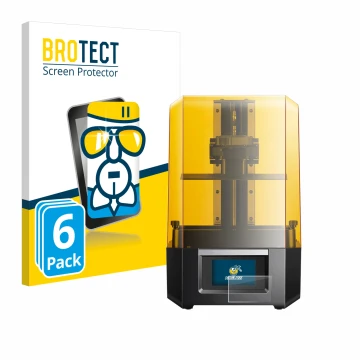 Parte frontale di una confezione del prodotto con il logo del marchio BROTECT. Accanto è raffigurato il dispositivo Anycubic P