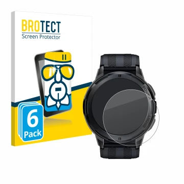 Parte frontale di una confezione del prodotto con il logo del marchio BROTECT. Accanto è raffigurato il dispositivo Oukitel BT