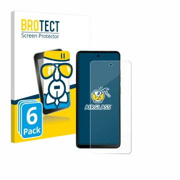 Parte frontale di una confezione del prodotto con il logo del marchio BROTECT. Accanto è raffigurato il dispositivo Motorola M