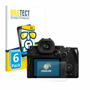 Parte frontale di una confezione del prodotto con il logo del marchio BROTECT. Accanto è raffigurato il dispositivo Panasonic 