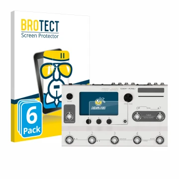 Parte frontale di una confezione del prodotto con il logo del marchio BROTECT. Accanto è raffigurato il dispositivo Hotone Amp
