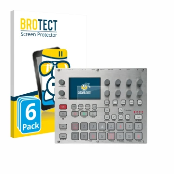 Parte frontale di una confezione del prodotto con il logo del marchio BROTECT. Accanto è raffigurato il dispositivo Elektron S