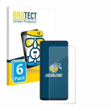 Parte frontale di una confezione del prodotto con il logo del marchio BROTECT. Accanto è raffigurato il dispositivo Infinix GT
