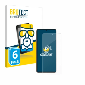 Parte frontale di una confezione del prodotto con il logo del marchio BROTECT. Accanto è raffigurato il dispositivo Xiaomi Poc