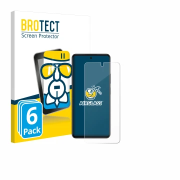 Parte frontale di una confezione del prodotto con il logo del marchio BROTECT. Accanto è raffigurato il dispositivo Oppo A79 5