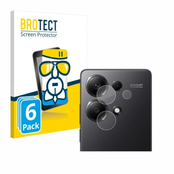 Parte frontale di una confezione del prodotto con il logo del marchio BROTECT. Accanto è raffigurato il dispositivo Xiaomi Red