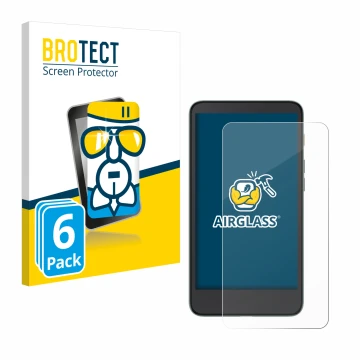 Parte frontale di una confezione del prodotto con il logo del marchio BROTECT. Accanto è raffigurato il dispositivo Xiaomi Moa