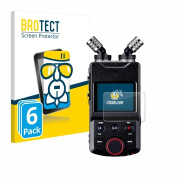 Parte frontale di una confezione del prodotto con il logo del marchio BROTECT. Accanto è raffigurato il dispositivo Tascam Por