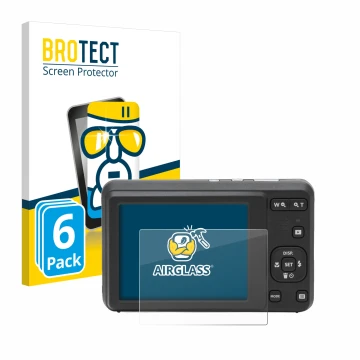 Parte frontale di una confezione del prodotto con il logo del marchio BROTECT. Accanto è raffigurato il dispositivo Kodak Pixp