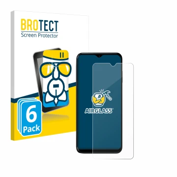 Parte frontale di una confezione del prodotto con il logo del marchio BROTECT. Accanto è raffigurato il dispositivo Nokia G60 