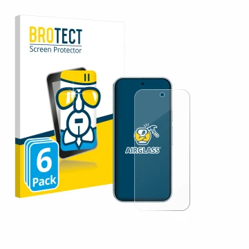 Parte frontale di una confezione del prodotto con il logo del marchio BROTECT. Accanto è raffigurato il dispositivo Google Pix