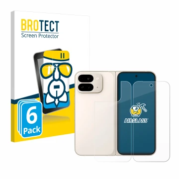 Parte frontale di una confezione del prodotto con il logo del marchio BROTECT. Accanto è raffigurato il dispositivo Google Pix