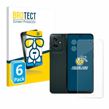 Parte frontale di una confezione del prodotto con il logo del marchio BROTECT. Accanto è raffigurato il dispositivo Motorola M