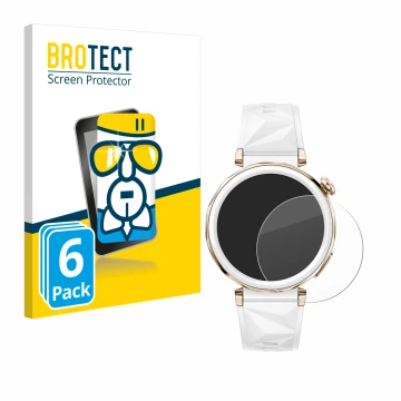 Parte frontale di una confezione del prodotto con il logo del marchio BROTECT. Accanto è raffigurato il dispositivo Huawei Wat