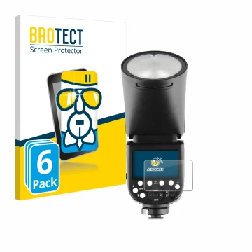 Parte frontale di una confezione del prodotto con il logo del marchio BROTECT. Accanto è raffigurato il dispositivo Godox TT68